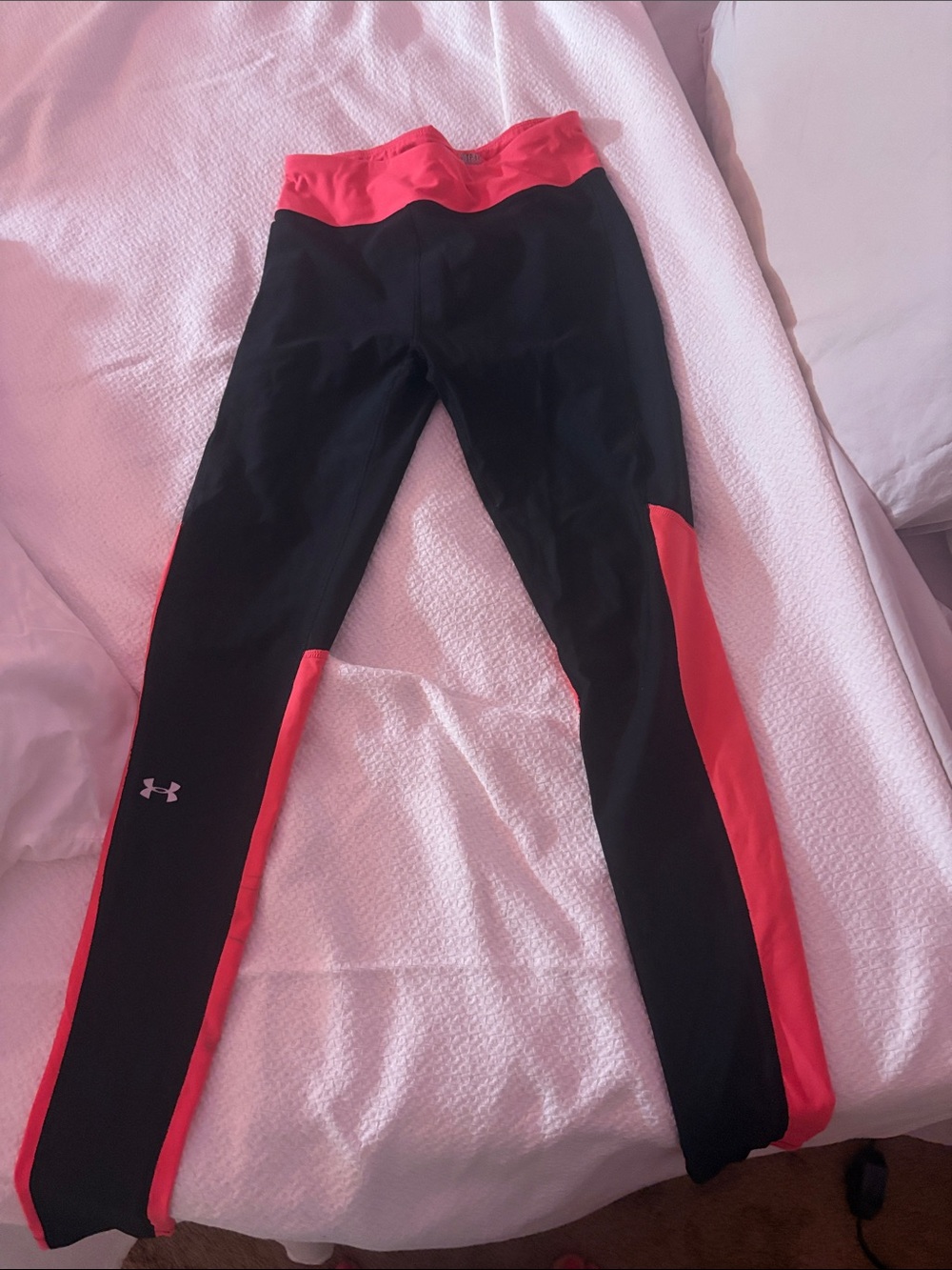 Under Armour Black and Hot Pink Performance Leggings